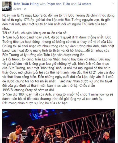 Buc Tuong se to chuc minishow tuong nho Tran Lap-Hinh-2